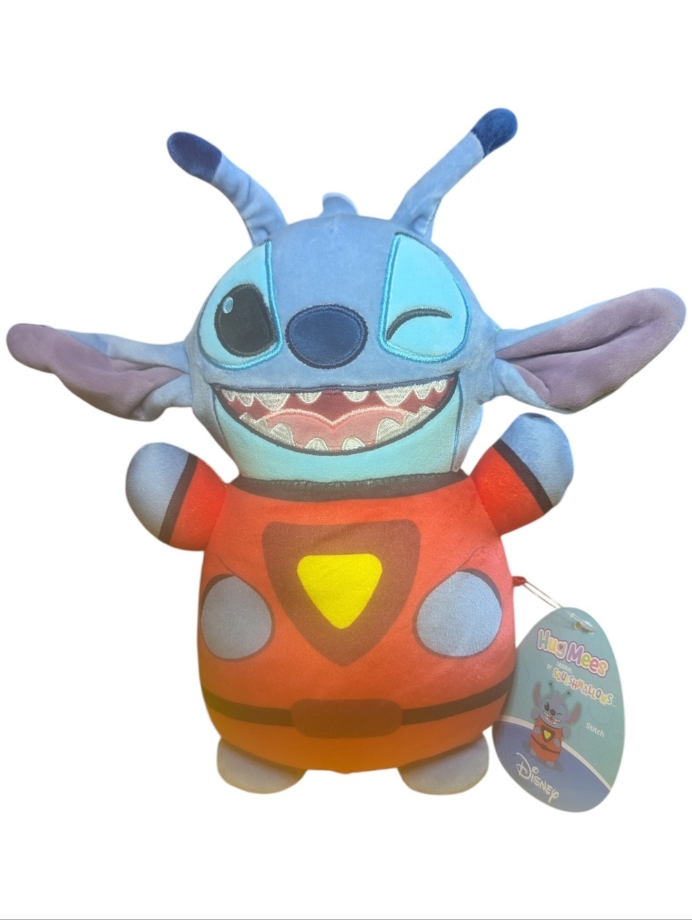 Disney Squishmallow Stitch Blue Plush Rocket Outfit 10 Inch